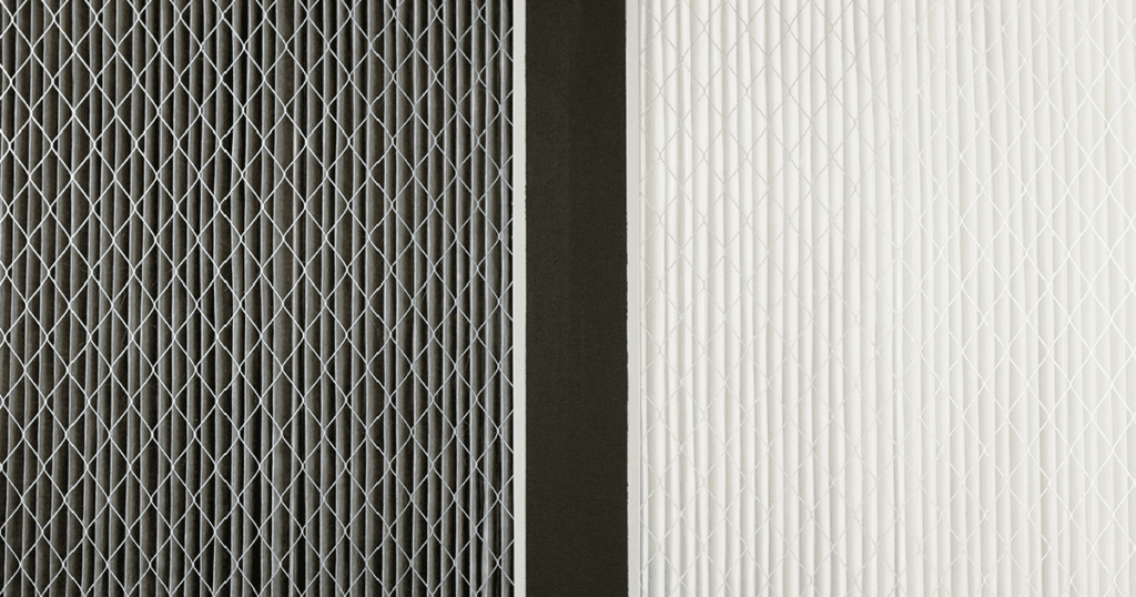 Dirty and Clean Air Filters Next to Each Other